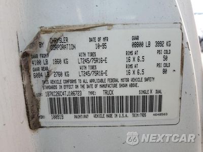 Zdjęcie 12 z 12 samochodu: 1996 DODGE RAM 2500 VIN:1B7KC26C4TJ106723 - miniatura