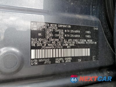 Zdjęcie 13 z 16 samochodu: 2024 TOYOTA VENZA LE VIN:JTEAAAAH5RJ159630 - miniatura