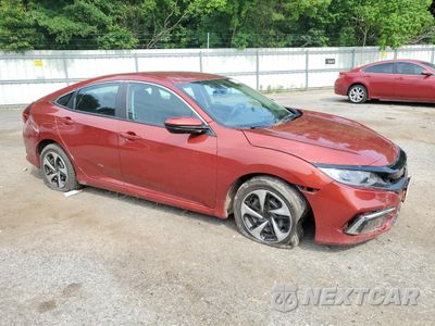 Czwarte zdjęcie samochodu z boku: 2019 HONDA CIVIC LX VIN:19XFC2F69KE214276 - miniatura
