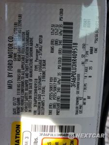 Zdjęcie 12 z 12 samochodu: 2017 FORD FUSION SE HYBRID VIN:3FA6P0LU3HR409518 - miniatura