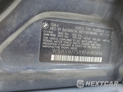 Zdjęcie 14 z 14 samochodu: 2008 BMW 335 I VIN:WBAVB775X8NH80436 - miniatura