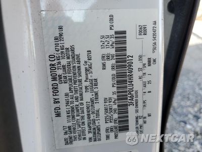 Zdjęcie 12 z 12 samochodu: 2017 FORD FUSION SE HYBRID VIN:3FA6P0LU4HR409012 - miniatura