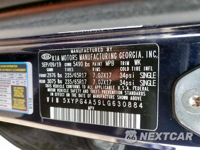Zdjęcie 12 z 13 samochodu: 2020 KIA SORENTO S VIN:5XYPG4A59LG630884 - miniatura