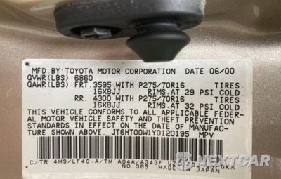 Zdjęcie 10 z 10 samochodu: 2000 LEXUS LX 470 VIN:JT6HT00W1Y0120195 - miniatura