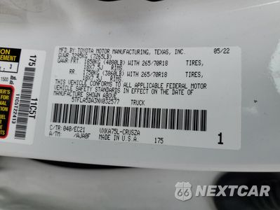 Zdjęcie 12 z 15 samochodu: 2022 TOYOTA TUNDRA DOUBLE CAB SR VIN:5TFLA5DA3NX032577 - miniatura