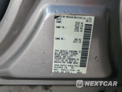 Zdjęcie 12 z 12 samochodu: 2015 NISSAN ALTIMA 2.5 VIN:1N4AL3AP5FC486701 - miniatura