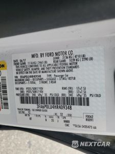 Zdjęcie 12 z 13 samochodu: 2017 FORD FUSION SE HYBRID VIN:3FA6P0LU4HR409348 - miniatura