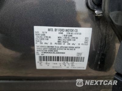Zdjęcie 12 z 13 samochodu: 2020 FORD EXPLORER ST VIN:1FM5K8GC8LGB09960 - miniatura