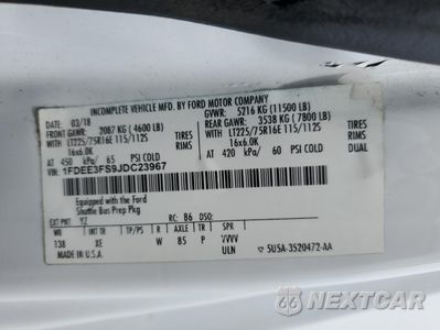Zdjęcie 12 z 12 samochodu: 2018 FORD ECONOLINE E350 SUPER DUTY CUTAWAY VAN VIN:1FDEE3FS9JDC23967 - miniatura