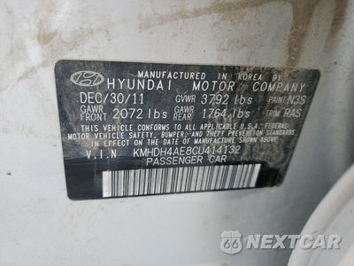 Zdjęcie 12 z 14 samochodu: 2012 HYUNDAI ELANTRA GLS VIN:KMHDH4AE8CU414132 - miniatura