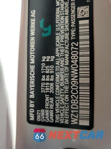 Zdjęcie 12 z 12 samochodu: 2022 TOYOTA SUPRA VIN:WZ1DB2C09NW048072 - miniatura