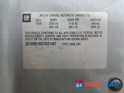 Zdjęcie 12 z 12 samochodu: 2007 CHEVROLET IMPALA LS VIN:2G1WB58K579201487 - miniatura