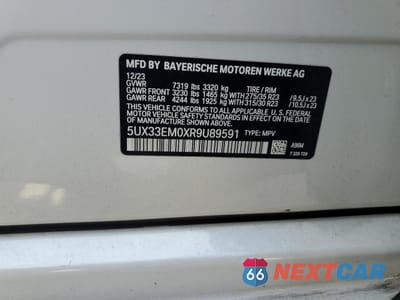 Zdjęcie 13 z 15 samochodu: 2024 BMW X7 M60I VIN:5UX33EM0XR9U89591 - miniatura