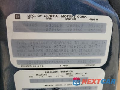 Zdjęcie 14 z 16 samochodu: 1985 BUICK LESABRE ESTATE VIN:1G4BR35Y3FX456987 - miniatura