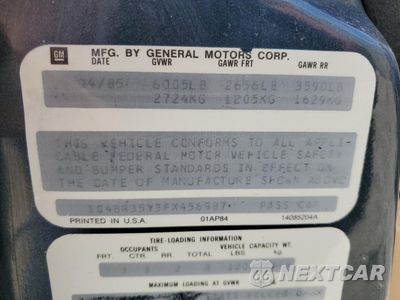Zdjęcie 14 z 16 samochodu: 1985 BUICK LESABRE ESTATE VIN:1G4BR35Y3FX456987 - miniatura