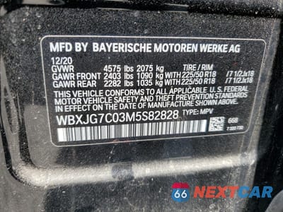 Zdjęcie 14 z 15 samochodu: 2021 BMW X1 SDRIVE28I VIN:WBXJG7C03M5S82828 - miniatura