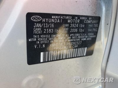 Zdjęcie 13 z 15 samochodu: 2017 HYUNDAI ELANTRA SE VIN:KMHD74LF0HU092327 - miniatura