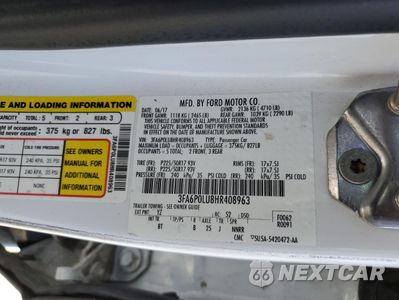 Zdjęcie 12 z 12 samochodu: 2017 FORD FUSION SE HYBRID VIN:3FA6P0LU8HR408963 - miniatura