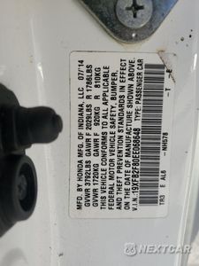 Zdjęcie 13 z 15 samochodu: 2014 HONDA CIVIC EX VIN:19XFB2F80EE068648 - miniatura