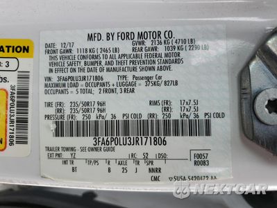 Zdjęcie 12 z 13 samochodu: 2018 FORD FUSION SE HYBRID VIN:3FA6P0LU3JR171806 - miniatura