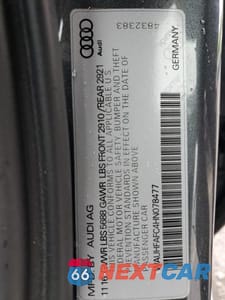 Zdjęcie 12 z 12 samochodu: 2017 AUDI S6 PRESTIGE VIN:WAUHFAFC4HN078477 - miniatura