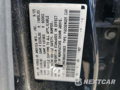 Zdjęcie 12 z 14 samochodu: 2006 HONDA ACCORD SE VIN:1HGCM56386A019903 - miniatura