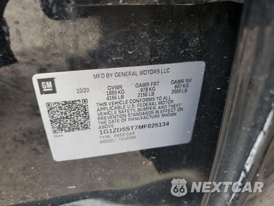 Zdjęcie 12 z 12 samochodu: 2021 CHEVROLET MALIBU LT VIN:1G1ZD5ST7MF025134 - miniatura