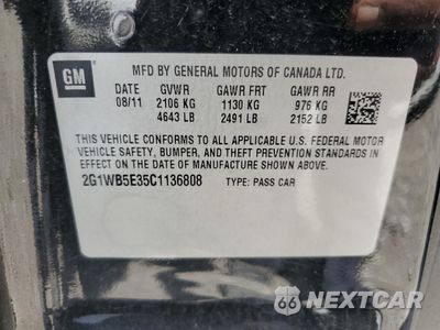 Zdjęcie 12 z 12 samochodu: 2012 CHEVROLET IMPALA LT VIN:2G1WB5E35C1136808 - miniatura