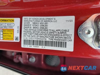 Zdjęcie 13 z 13 samochodu: 2024 HONDA ACCORD VIN:1HGCY1F30RA024708 - miniatura