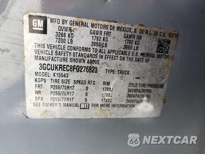 Zdjęcie 13 z 15 samochodu: 2015 CHEVROLET SILVERADO K1500 LT VIN:3GCUKREC8FG276823 - miniatura