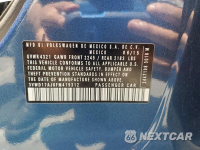 Zdjęcie 12 z 12 samochodu: 2015 VOLKSWAGEN JETTA SE VIN:3VWD17AJ6FM419312 - miniatura