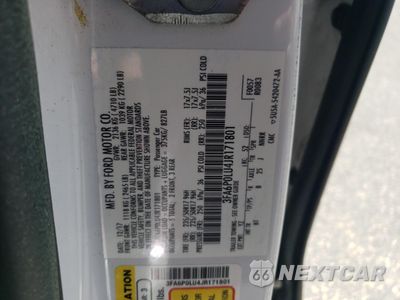 Zdjęcie 12 z 12 samochodu: 2018 FORD FUSION SE HYBRID VIN:3FA6P0LU4JR171801 - miniatura