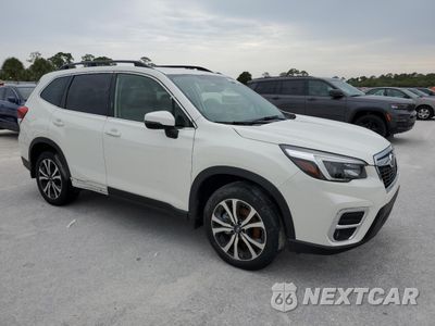 Czwarte zdjęcie samochodu z boku: 2021 SUBARU FORESTER LIMITED VIN:JF2SKAUC4MH430703 - miniatura
