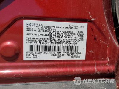 Zdjęcie 12 z 12 samochodu: 2015 MITSUBISHI OUTLANDER SPORT SE VIN:4A4AR4AU3FE032030 - miniatura