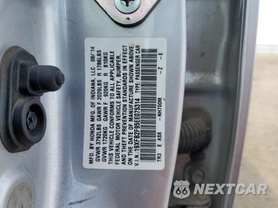 Zdjęcie 12 z 12 samochodu: 2014 HONDA CIVIC EXL VIN:19XFB2F95EE075314 - miniatura