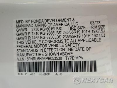 Zdjęcie 13 z 14 samochodu: 2023 HONDA ODYSSEY ELITE VIN:5FNRL6H96PB053530 - miniatura