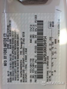 Zdjęcie 12 z 13 samochodu: 2019 FORD FUSION SE VIN:3FA6P0LU0KR284954 - miniatura