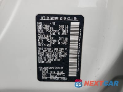 Zdjęcie 13 z 15 samochodu: 2015 NISSAN QUEST S VIN:JN8AE2KP6F9129137 - miniatura