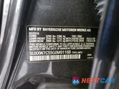 Zdjęcie 13 z 15 samochodu: 2016 BMW X4 XDRIVEM40I VIN:5UXXW7C55G0M91168 - miniatura