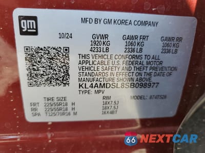Zdjęcie 13 z 14 samochodu: 2025 BUICK ENCORE GX SPORT TOURING VIN:KL4AMDSL8SB098977 - miniatura