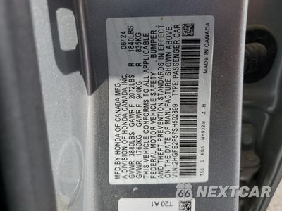 Zdjęcie 12 z 15 samochodu: 2025 HONDA CIVIC SPORT VIN:2HGFE2F57SH502899 - miniatura