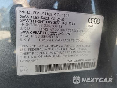 Zdjęcie 12 z 13 samochodu: 2017 AUDI Q5 PREMIUM VIN:WA1C2AFP7HA081497 - miniatura
