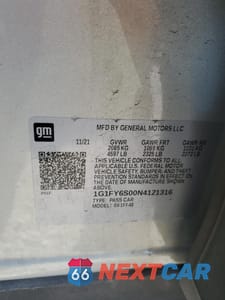Zdjęcie 13 z 13 samochodu: 2022 CHEVROLET BOLT EUV LT VIN:1G1FY6S00N4121316 - miniatura