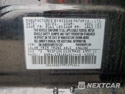 Zdjęcie 12 z 13 samochodu: 2021 NISSAN SENTRA SR VIN:3N1AB8DV9MY291261 - miniatura