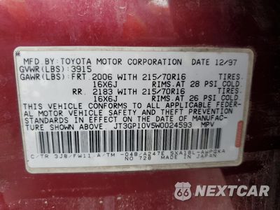 Zdjęcie 13 z 13 samochodu: 1998 TOYOTA RAV4 VIN:JT3GP10V5W0024593 - miniatura