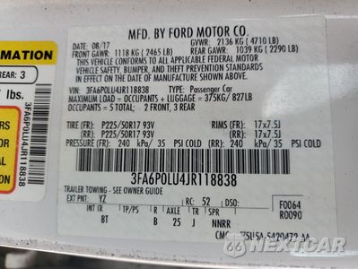 Zdjęcie 12 z 12 samochodu: 2018 FORD FUSION SE HYBRID VIN:3FA6P0LU4JR118838 - miniatura