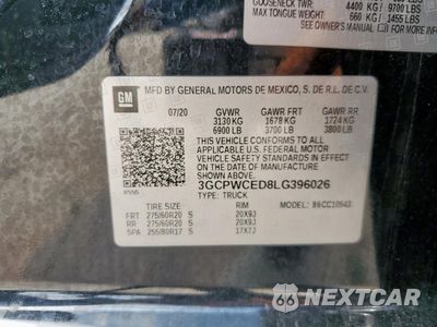 Zdjęcie 12 z 14 samochodu: 2020 CHEVROLET SILVERADO C1500 LT VIN:3GCPWCED8LG396026 - miniatura