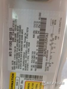 Zdjęcie 12 z 12 samochodu: 2020 FORD FUSION SE VIN:3FA6P0LU1LR204563 - miniatura
