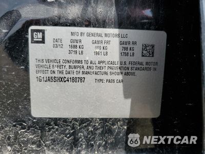 Zdjęcie 12 z 12 samochodu: 2012 CHEVROLET SONIC LS VIN:1G1JA5SHXC4180787 - miniatura