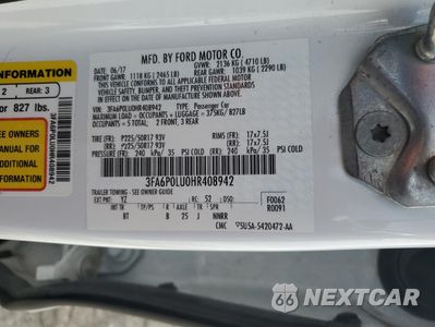 Zdjęcie 12 z 13 samochodu: 2017 FORD FUSION SE HYBRID VIN:3FA6P0LU0HR408942 - miniatura